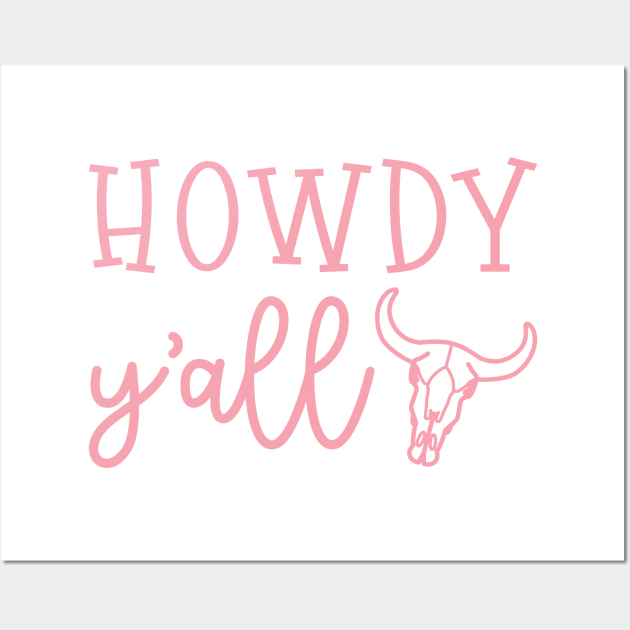 Howdy Y'all Southern Western Funny Wall Art by GlimmerDesigns